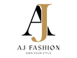 Logo of AJ Fashion with stylized 'A' and 'J' on a white background