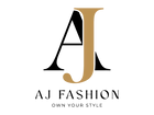 Logo of AJ Fashion with stylized 'A' and 'J' on a white background